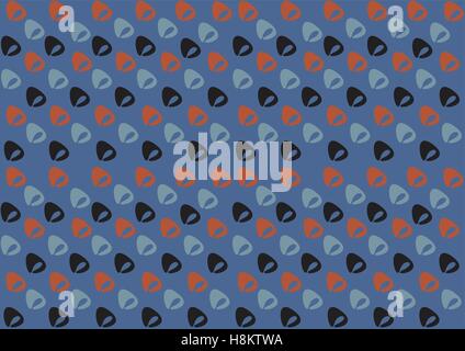 Einfache bunte seltsam geformte Muster, mit Adobe Illustrator gemacht. Stock Vektor