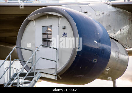 Stockholm Arlanda, Schweden - ein Zimmer zu vermieten in der Jumbo Stay (Jumbohostel), ein Hostel, das ist eine umgebaute Boeing 747 Flugzeug. Stockfoto
