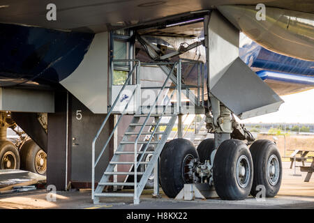 Stockholm Arlanda, Schweden - ein Zimmer zu vermieten in der Jumbo Stay (Jumbohostel), ein Hostel, das ist eine umgebaute Boeing 747 Flugzeug. Stockfoto