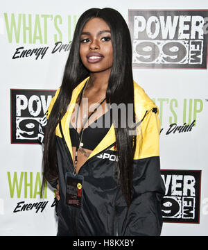 Philadelphia, PA, USA. 28. Oktober 2016. Dreezy stellt bei Power 99 Kraftpaket 2016 Konzert im Wells Fargo Center. Stockfoto