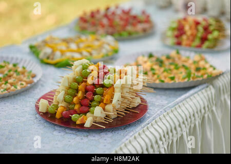 Früchte für eine Hochzeit-buffet Stockfoto