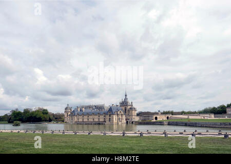 Das Château de Chantilly ist ein historisches Schloss befindet sich in der Stadt von Chantilly, Frankreich. Stockfoto