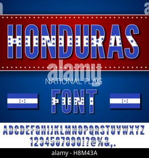 Nationalflagge Schriftart Stock Vektor