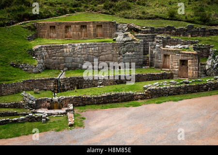 Tambomachay Inka-Ruinen in der Nähe von Cusco in Peru, Südamerika Stockfoto