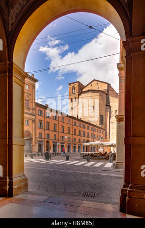 Basilica di San Petronio in Bologna, Italien. Stockfoto