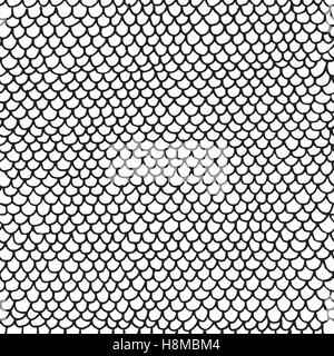 nahtlose Vektormuster mit Textur Schuppen. Hand gezeichnet Stock Vektor