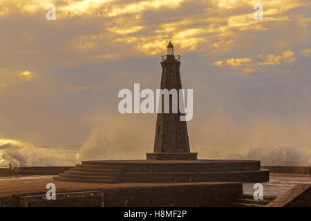 Meer Sturm in Bajamar (Teneriffa) Gemeinde Spanien Stockfoto