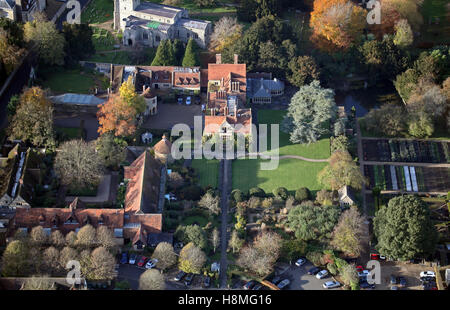 Luftaufnahme von The Belmond Le Manoir Aux Qaut'Saisons-Restaurant-Hotel in der Nähe von Oxford, UK Stockfoto