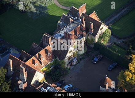 Luftaufnahme von The Belmond Le Manoir Aux Qaut'Saisons-Restaurant-Hotel in der Nähe von Oxford, UK Stockfoto