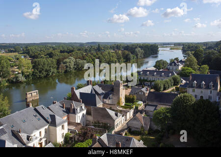 Amboise, Frankreich - 9. August 2016: Blick vom königlichen Schloss in Amboise, in Indre-et-Loire Departement des Loire-Tals Stockfoto