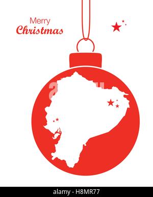 Frohe Weihnachten Karte Ecuador Stock Vektor
