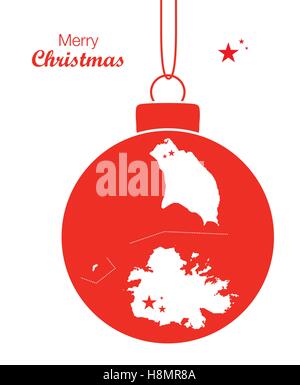 Frohe Weihnachten Karte Antigua und Barbuda Stock Vektor