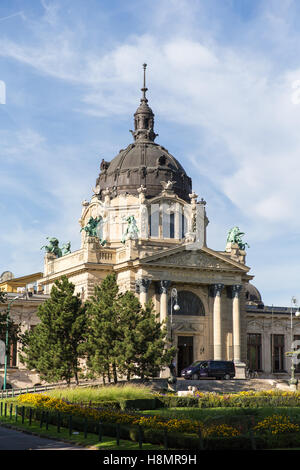 Széchenyi Heilbad in Budapest. Artesian Spa Ungarn. Stockfoto