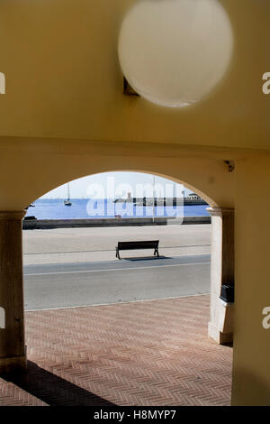 Ansicht des touristischen Hafen von Rom in Ostia lido Stockfoto