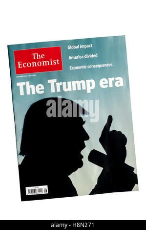 Cover von The Economist nach Donald Trump gewann die Wahl der 45. Präsident der USA zu werden. Stockfoto