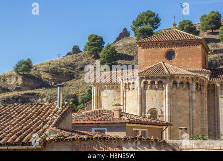 Iglesia de San Miguel-Kirche auf einem Hügel in Daroca, Spanien Stockfoto