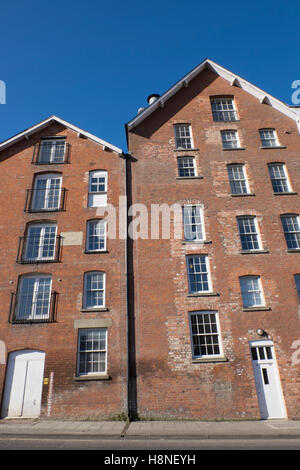 Ehemalige Stadt Getreidemühlen in Gloucester, England Stockfoto