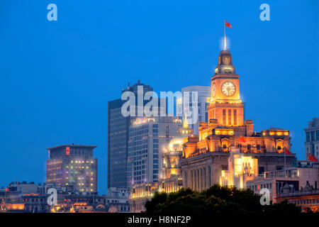 Das Custom House und den Bund, Shanghai Stockfoto