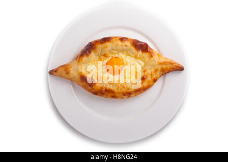 Ajarian Khachapuri georgischer Käse Gebäck Stockfoto