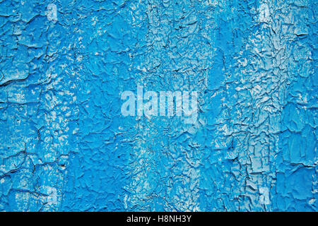 Aus Holz, lackiert in blauer Farbe, schäbigen Hintergrund Stockfoto