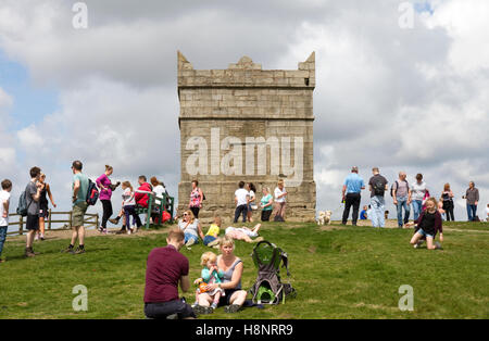 Gipfel der Rivington Hecht und Turm, Winter Hill, West Pennine Moors, Lancashire, England, UK Stockfoto