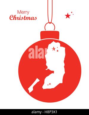 Frohe Weihnachten Abbildung Thema mit Landkarte von Palästina Stock Vektor
