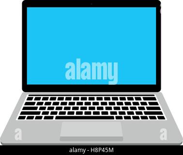 Laptop isoliert auf weißem Hintergrund Stock Vektor