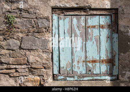 Großbritannien, England, Yorkshire, Richmond - Detail von einem alten Holzfenster in der Stadt Richmond befindet sich im nördlichen Yorkshire. Stockfoto