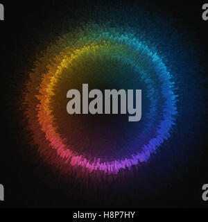 3D Illustration, farbenfrohen abstrakten Hintergrund mit kleinen quadratischen Blöcken. Stockfoto