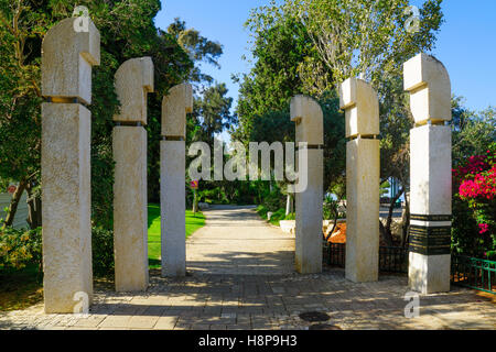 HAIFA, ISRAEL - 20. September 2016: Blick auf die Louis Promenade, in Haifa, Israel Stockfoto