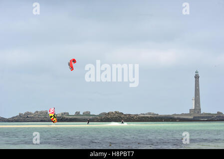 Plouguerneau (Bretagne, Frankreich Nord-West), auf 2015/03/21: Springflut des Jahrhunderts Stockfoto