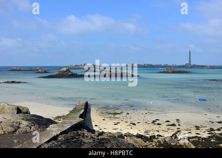 Plouguerneau (Bretagne, Frankreich Nord-West), auf 2015/03/21: Springflut des Jahrhunderts Stockfoto