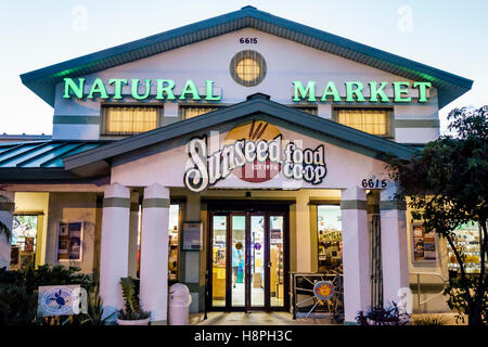 Florida Cape Canaveral, Sunseed Food Co-op, Naturmarkt, Lebensmittelgeschäft, Supermarkt, FL161025114 Stockfoto
