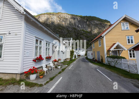 Solvorn ist ein Dorf in der Gemeinde Luster in Sogn Og Fjordane Grafschaft, Norwegen Stockfoto