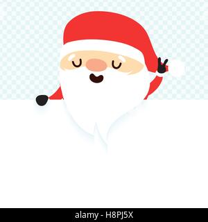 Weihnachts-Banner mit dem Weihnachtsmann. Weihnachtskarte mit Santa Claus - Vektor Vorlage mit Textfreiraum. Stock Vektor