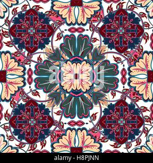 Nahtlose florale Mustern gesetzt. Vintage Polka Dot Hintergründe und Rahmen mit Blumen, Schnürsenkel und verlassen. Vektor Ornamente. Stock Vektor