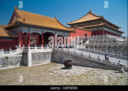 Tor der höchsten Harmonie in der verbotenen Stadt, Peking, China, Asien Stockfoto