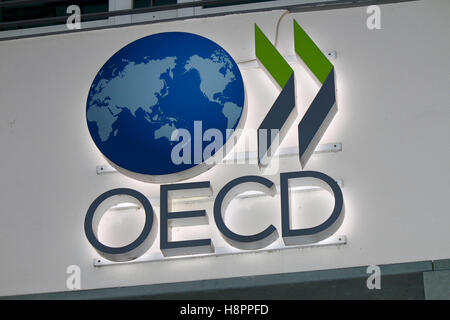 Das Logo der Marke "OECD", Berlin. Stockfoto