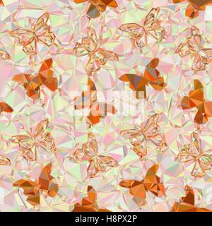 Schmetterlinge-Low-Poly-Muster Stock Vektor