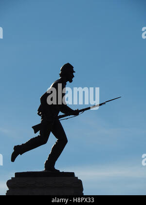 Statue der Union Armee des Potomac Soldaten bei Gettysburg National Military Park auf Cemetery Ridge, Website von Picketts Charge. Stockfoto