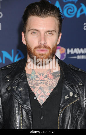 Los Angeles, Kalifornien, USA. 14. November 2016.  LEVI STOCKE auf der Disney World Premiere '' Moana'' statt am El Capitan Theater, Hollywood, CA Credit: Paul Fenton/ZUMA Draht/Alamy Live News Stockfoto