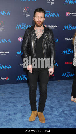 Los Angeles, Kalifornien, USA. 14. November 2016.  LEVI STOCKE auf der Disney World Premiere '' Moana'' statt am El Capitan Theater, Hollywood, CA Credit: Paul Fenton/ZUMA Draht/Alamy Live News Stockfoto