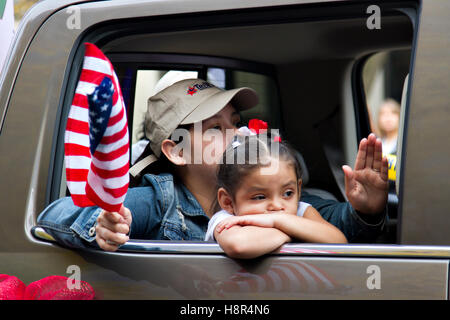 Sacramento-Veteran Tagesparade, wenig Patriot. Stockfoto