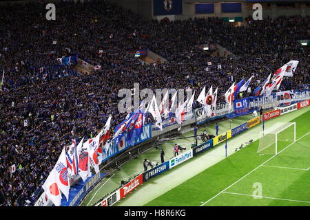 Saitama, Japan. 15. November 2016. Japan-Team Fans Fußball: FIFA World Cup Russland 2018 asiatischen Qualifier Final Runde Gruppe B Übereinstimmung zwischen Japan 2-1 Saudi Arabien im Saitama Stadium 2002 in Saitama, Japan. © Sho Tamura/AFLO SPORT/Alamy Live-Nachrichten Stockfoto