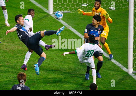 Saitama, Japan. 15. November 2016. Maya Yoshida (JPN) Fußball: FIFA World Cup Russland 2018 asiatischen Qualifier Final Runde Gruppe B match zwischen Japan 2-1 Saudi Arabien im Saitama Stadium 2002 in Saitama, Japan. © Sho Tamura/AFLO SPORT/Alamy Live-Nachrichten Stockfoto