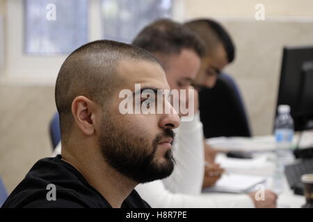 Kiryat Ata, Israel 15. November 2016. Arabische Israelis während einer Klasse Vorbereitung arabischen Muslimen für Tests der israelischen Polizei-Akademie im Trainingszentrum Polizei in Kiryat Ata eingeben. Nordisrael am 15. November 2016. Die israelische Polizei besteht seit langem ein schlechtes Verhältnis zu den arabischen Bürgern, die auf die Kraft, sondern über in der Kriminalstatistik vertreten unterrepräsentiert sind. Bildnachweis: Eddie Gerald/Alamy Live-Nachrichten Stockfoto