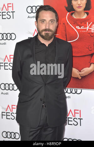 Hollywood, Kalifornien. 14. November 2016. Pablo Larrain besucht die "Jackie" Premiere während der AFI FEST 2016 präsentiert Audi auf TCL Chinese Theatre am 14. November 2016 in Hollywood, Kalifornien. | Verwendung Weltweit © Dpa/Alamy Live-Nachrichten Stockfoto