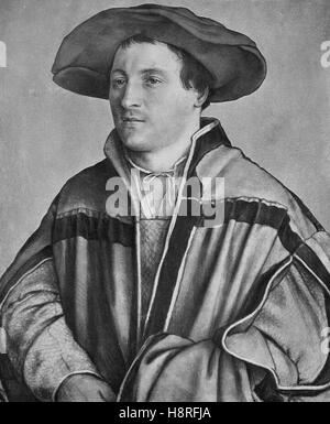 Hans Holbein der jüngere war, ein deutscher und Schweizer Künstler und Grafiker, der in einem nördlichen Renaissance-Stil gearbeitet Stockfoto