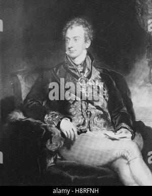 Fürst Klemens Wenzel von Metternich, Metternich-Winneburg Zu Beilstein, anglisierten als Clemens Wenzel Lothar, Fürst von Metternich-Winneburg-Beilstein, war ein Politiker und Staatsmann Stockfoto