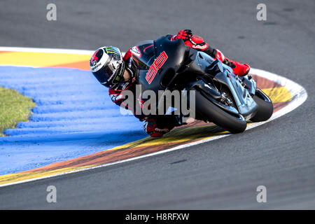 Valencia, Spanien. 15. November 2016. #99 JORGE LORENZO in Valencia MotoGP offiziellen Testtag 1 am Circuit Ricardo Tormo in Valencia, Spanien. Bildnachweis: Jose Breton/Pacific Press/Alamy Live-Nachrichten Stockfoto